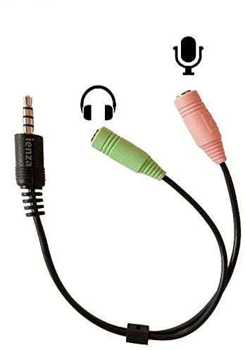 TRRS Splitter, Headphone Mic Microphone and Headphone Combo Jack Splitter for Astro, Turtle Beach, Sades, HyperX Cloud, Logitech, PS4, PS5, Xbox One Series S/X, Rode, Movo & Other PC Gaming Headsets