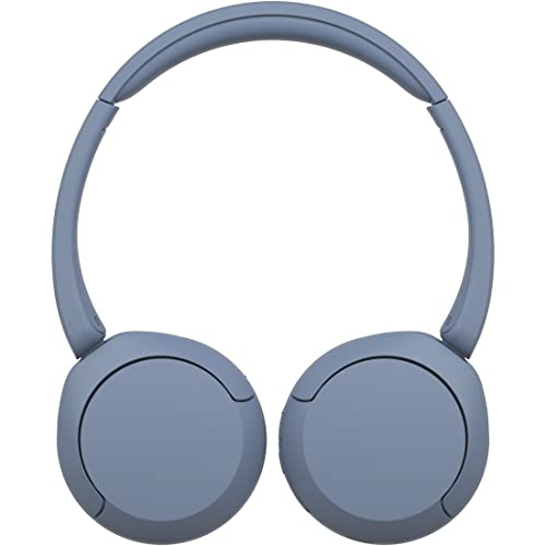 Sony WH-CH520 Best Wireless Bluetooth On-Ear Headphones with Microphone for Calls and Voice Control, Up to 50 Hours Battery Life with Quick Charge Function, Includes USB-C Charging Cable - Blue - color: Blue