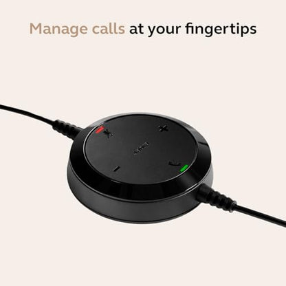 Jabra Evolve 30 II (2025 Edition) Wired Single-Ear Headset with Mic - 3.5mm Jack, USB-A/USB-C Connectivity, with Noise-Canceling Microphone, Works with Online Meeting Platforms - Black