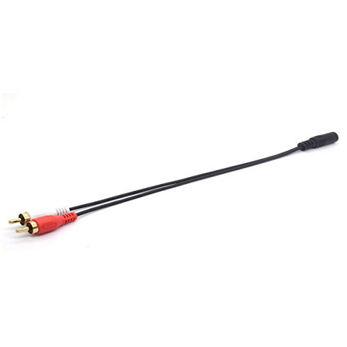 Gold Plated 3.5mm Female to 2 RCA Male Audio Stereo Y Splitter Cable(25cm) | AV Adapter for Smartphones, Tablets and mp3 Players, Home Theater (2RCA Male) - style: 2RCA Male