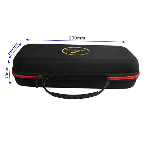Wireless Microphone Case - Portable Hard Shell Storage Bag for Dual Handheld 2 Mic System, Receivers, Adapters - Black (Box Only) (Black(Box Only))