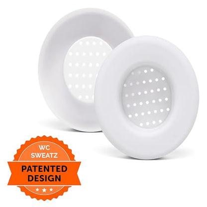 WC SweatZ Studio - Patented Covers for Beats Studio 3 (A1914) & 2 (B0500) | Made by Wicked Cushions | Made with Premium Silicone | Also fits B0501 | White - color: White