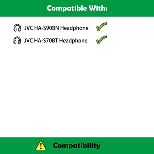 Professional Replacement Earpads Cushions Compatible with JVC HA-S90BN HA-S70BT Headphones Ear Pads with Softer Protein Leather/Memory Foam