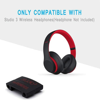 Studio 3 Replacement Headband Black+Red& Hinge Replacement Black+Red for Beats Studio 3 Headphone,Durable Repair Kit Replacement Parts Set