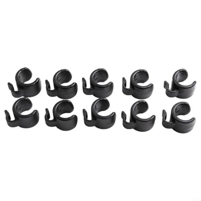10 Pack Plastic Mic Cable Clips for Tripod Stand, ABS Microphone Wire Clamps Holder for Studio Desktop PC, Black Cable Management Organizers for 20-25mm Pipes(20mm) - size: 20mm