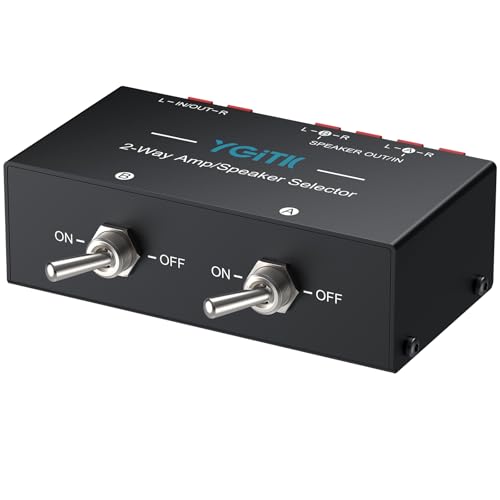 2-Zone Speaker Selector Switch Box 2-Way Amp Selector, 1/2 Speaker Switch
