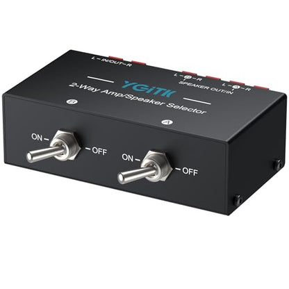 2-Zone Speaker Selector Switch Box 2-Way Amp Selector, 1/2 Speaker Switch