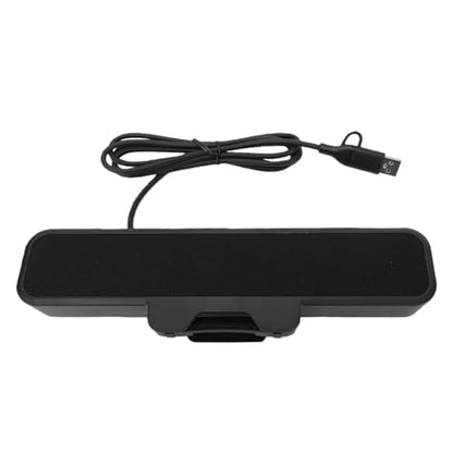 ciciglow Clip On USB Speaker Bar, Computer Speakers for Desktop PC Wired Desk Speakers 10W Stereo Sound Bar with Volume Control Mute Space Saving