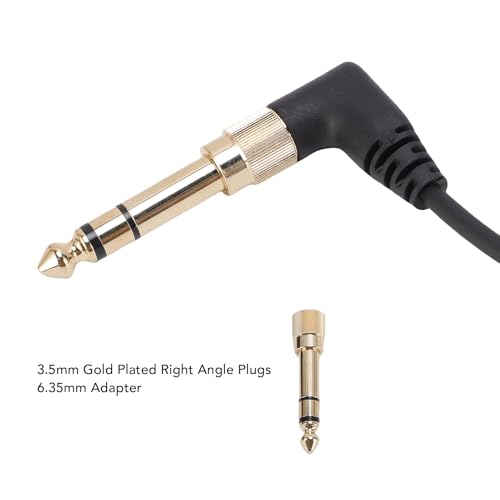 Headphone Cable Replacement, 3.5mm to 6.35mm Adapter with Locking Mechanism, for HDJ CUE1BT HDJ X5 HDJ X7 HDJ S7 Headphones