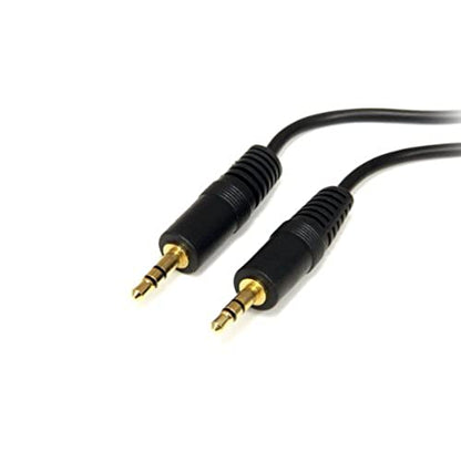 StarTech.com 6 ft. (1.8 m) 3.5mm Audio Cable - 3.5mm Audio Cable - Gold Plated Connectors - Male/Male - Aux Cable (MU6MM) Black | Gold Plated Connectors - size: 6 ft, style: Standard