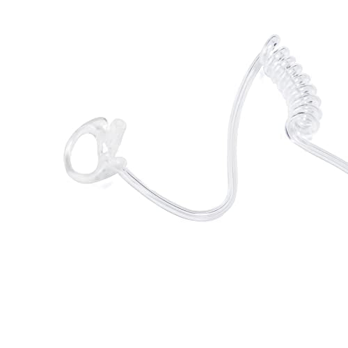 Replacement Earmold for Acoustic Coil Tube Headset(Clear 2 Pairs) | Silicone Ear Insert for Motorola Midland Baofeng Walkie Talkie Surveillance Earpiece - color: clear