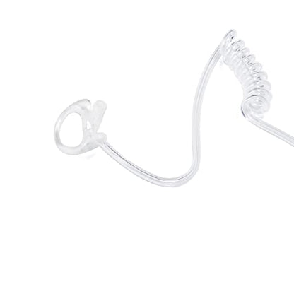 Replacement Earmold for Acoustic Coil Tube Headset(Clear 2 Pairs) | Silicone Ear Insert for Motorola Midland Baofeng Walkie Talkie Surveillance Earpiece - color: clear