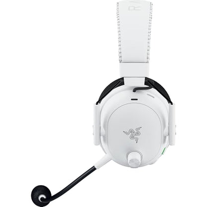 Razer BlackShark V3 Pro Wireless ANC Gaming Headset for PC, 2.4 GHz, White | Full Band Mic, 50mm Drivers, Bluetooth, USB, 3.5mm, Works with Mac, PS5, Nintendo Switch, Smartphone, 70 Hr Battery - color: White, style: PC