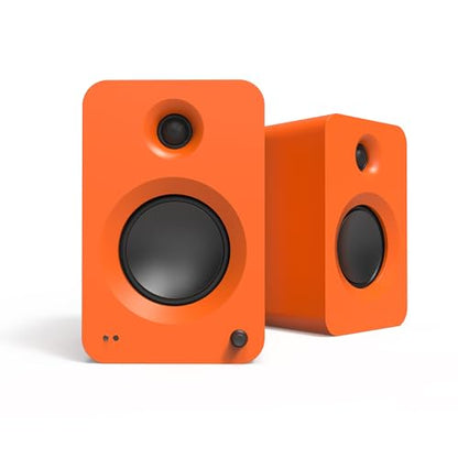 Kanto REN MO Bluetooth Powered Bookshelf Speakers - Matte Orange Pair SP26PLW 26" Fixed-Height Stands for Bookshelf Speakers - White Pair (2024) - size: RENMO, style: SP26PLW