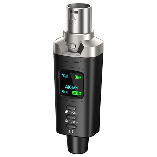 Aokeo AK-M1 XLR Bluetooth Receiver-High-Fidelity Wireless Audio Adapter,100ft Stable Connection,Stereo for Speakers,Mixers,DJ Equipment,Weddings,Parties - color: Receiver x1