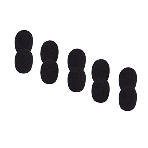 Sunmns Mini Small Size Lapel Headset Microphone Windscreen Foam Cover | 10 Pack, Black