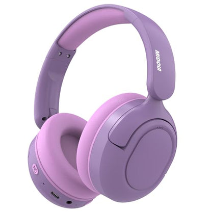 MIDOLA Kids Bluetooth Headphones Wireless,ANC,68H,Safe Volume Limit 85/94dB | Active Noise Cancelling,Adjustable Headband Foldable Over-Ear for Toddler Girls Boys Tablet/iPad,HD Stereo,Built Mic,Purple - color: Lavender Purple