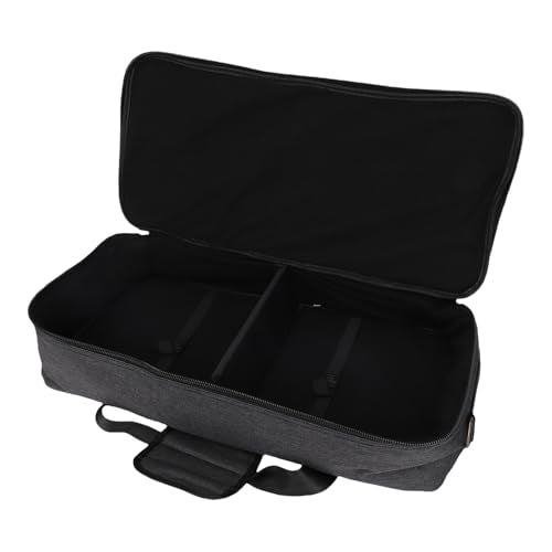 Effects Pedal Carrying Bag, 10mm Padding Multi Pockets Guitar Effects Pedal Case with Adjustable Strap and Water Proof Fabric, for Line 6 (L) - size: L