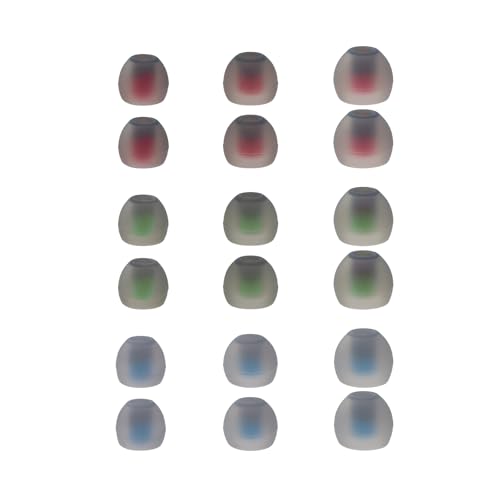 Klowcok Replacement Ear Tips for Rythflo WH01 / WH02 / WH03 Headphones | Silicone Earbuds Tips, 9Pairs, S/M/L