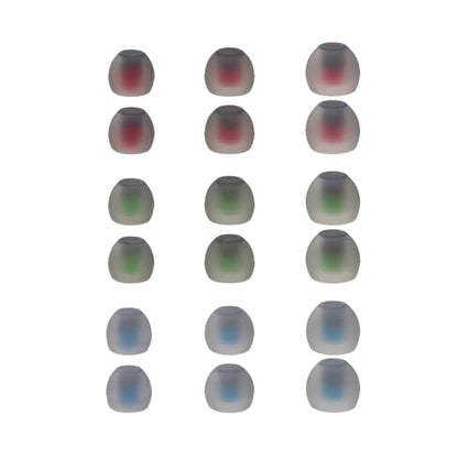 Klowcok Replacement Ear Tips for Rythflo WH01 / WH02 / WH03 Headphones | Silicone Earbuds Tips, 9Pairs, S/M/L