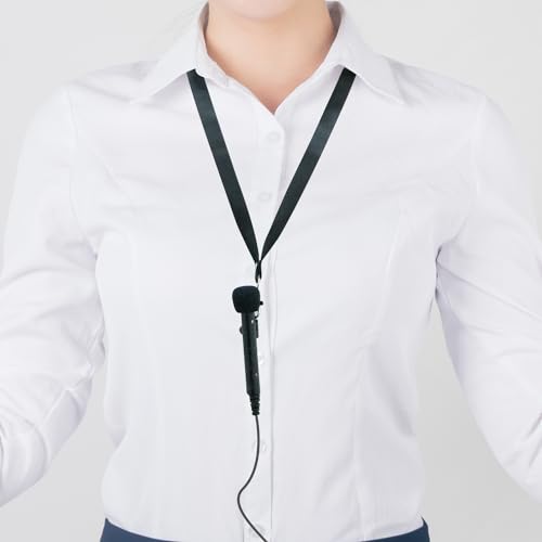 SHIDU Clip On Wired Microphone 3.5mm Audio Plug Compatible with Amplifier | Microphone with 3.5mm Audio Plug for Voice Amplifier Speakers for Teachers,Yoga, Coaches,Tour Guides,Presentations