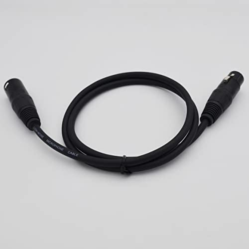 XLR Cable 3ft XLR Male to Female Black Balanced Microphone Cable - 2 Pack - size: 3