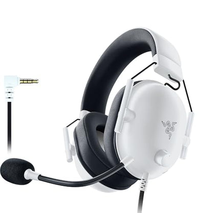 Razer BlackShark V2 X Wired PlayStation Gaming Headset, White - color: White, size: 3.5 mm (Pack of 1), style: PlayStation