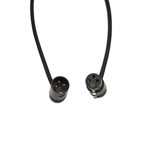 1.3FT XLR Male to XLR Female Mic Cable - Adjustable Angle, Low Profile, 3 Pin Balanced Shielded Mic Cord