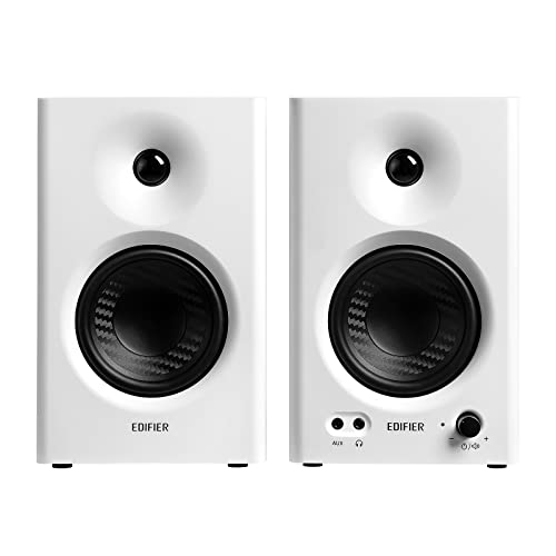Edifier MR4 Studio Monitor Speakers, 4 inch Active Near-Field - color: White