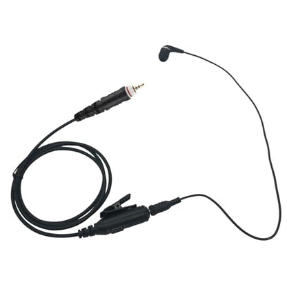 Two Way Radio Ear Set Headset Earpiece with PTT Mic Compatible for Motorola CLP 1010e 1080e CLP1010e CLP1080e Walkie Talkie (to 3.5mm Aux Audio Earbud)
