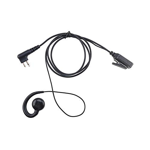 K-Storm Walkie Talkie Earpiece Headset Compatible with Motorola Radio | For CLS1110, CLS1413, CP200, RDM2070D, HKLN4604, PU Material, Black