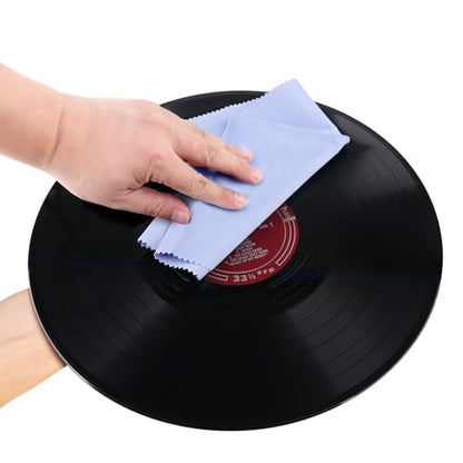 Record Cleaning Cloth, 6 Pack 12''x12'' Anti-Static Microfiber Towel by Gartopvoiz Lint-Free Cleaner for LP Record Vinyl, Glasses, TV Screen, Laptop