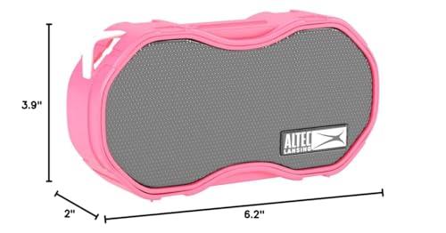 Altec Lansing - Baby Boom Waterproof Bluetooth Speaker, Wireless & Portable for Travel & Outdoor Use, Deep Bass & Loud Sound, 1 Pack (Red) - color: Red