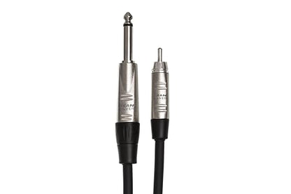 Hosa HPR-020 Pro Unbalanced Interconnect, REAN 1/4" TS to RCA, 20 Feet - size: 20 Feet, style: HPR-020