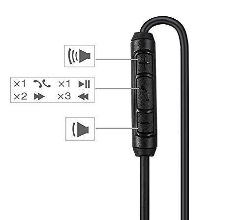 Cypher.V Replacement Aux Extension Cable Cord Wire,for Bose QuietComfort QC25 QC35 Sound Link SoundTrue On Ear Headphones with in Line Mic Volume Control (Black)