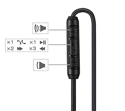 Cypher.V Replacement Aux Extension Cable Cord Wire,for Bose QuietComfort QC25 QC35 Sound Link SoundTrue On Ear Headphones with in Line Mic Volume Control (Black)