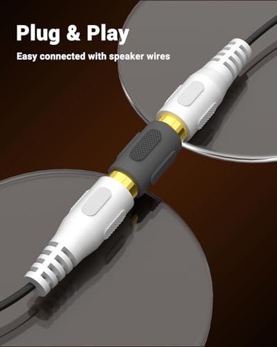 VCE RCA Female to Female Coupler, Gold Plated RCA Adapter, 6-Pack | Compatible with Phono, Speaker, Audio Cable, Amplifier