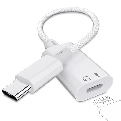 Vcddom USB C to Lightning Audio Adapter, USB Type C Male to Female Lightning Headphone Audio Adapter Compatible with iPhone 17/17 Pro/16/16 Pro Max, iPad Pro, iPad Air 6/5, Galaxy S25/S24 (No Charge)