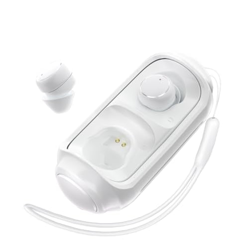 Mini Wireless Earbuds Bluetooth 6.0 in Ear Light-Weight Headphones,with 360-degree Rotating Charging case,ENC Noise Cancelling, Ergonomic Sport Headphone Headset for Gym/Running/Work(White) - color: White