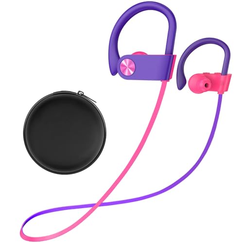 Bluetooth 5.3 Headphones, Wireless Sports In-Ear Earbuds IPX7 Waterproof - color: Purple