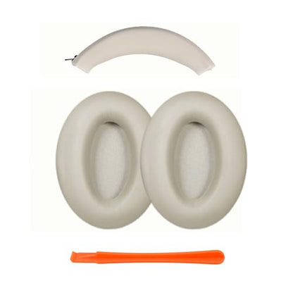 Earpads+Headband Covers for Sony Wh-1000XM3 Replacement Kit,Protein Leather Ear Pads Cushions and Silicone Zipper Headband for WH-1000XM3 Accessories(Champagne Gold) - color: Champagne Gold