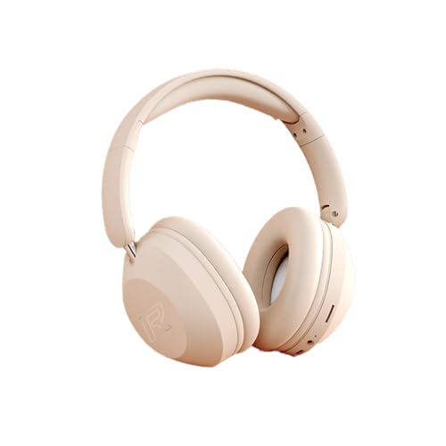 Wireless Over-Ear Headphones, Noise Cancelling Bluetooth Headphones with Microphone, Bluetooth 5.3, Foldable Lightweight Headset for Airplane Travel Home Office, White - color: White