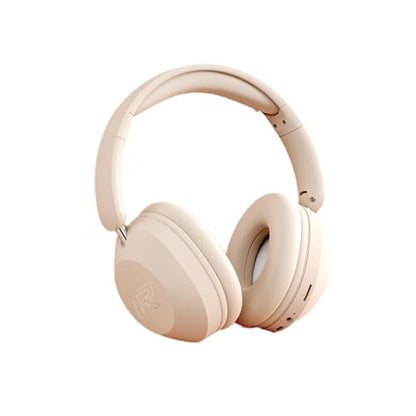 Wireless Over-Ear Headphones, Noise Cancelling Bluetooth Headphones with Microphone, Bluetooth 5.3, Foldable Lightweight Headset for Airplane Travel Home Office, White - color: White