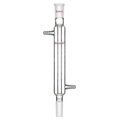 StonyLab Borosilicate Glass Liebig Condenser with 24/40 Joint 200 mm Jacket Length Lab Glass Condenser - size: 200 mm