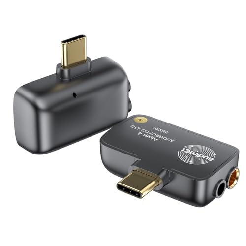 S.M.S.L Audirect ATOM4 Portable Audio Decoder Headphone Amplifier 3.5mm Single Ended and 4.4mm Balanced Output High Fidelity Sound Quality Lightweight and Portable (USB-C Interface) (Gray)