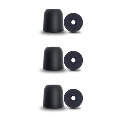 Klowcok Foam Ear Tips for Walker's Razor X/XV3.0 Protection Earbuds, S | Replacement Eartips Compatible with Razor X/ XV3.0/ Silencer, Noise Isolation, 3 Pairs, Black, Small - size: Small