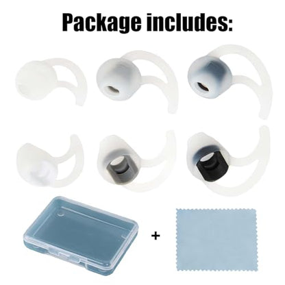 Earbud Replacement Tips Silicone Ear Tips Compatible with Bose SoundSport Freestyle IE2 IE3 Headphone Earbud Tips 3 Pairs S M L