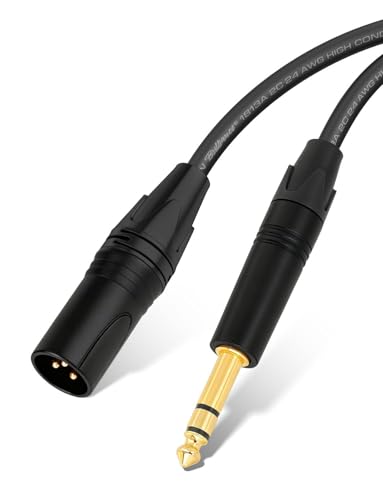 Balanced TRS to XLR Cable 3ft XLR Male to 1/4 TRS Male Stereo Audio Cable | Superbat Belden 1813A Shielded for Bass Guitar, Microphone, Speaker,Noise-Free Pro Audio 2-Pack - size: 3ft, style: 6.35mm TRS to XLR male