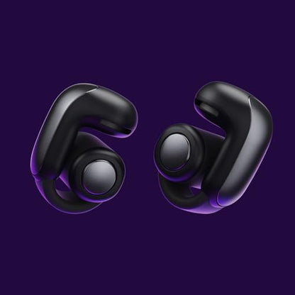 Bose Ultra Open Earbuds - Bluetooth Open Ear Earbuds with OpenAudio for Awareness, Clip-On Design for Comfort, Water Resistant, Up to 48 Hrs of Playtime, Black - color: Black