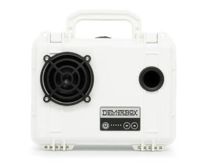 DemerBox: Waterproof, Portable, and Rugged Outdoor Bluetooth Speakers. Loud Sound + Deep Bass, 40+ hr Battery Life, Dry Box + USB Charging, Multi-Pairing Party Mode (Uyuni White, DB1) - color: Uyuni White